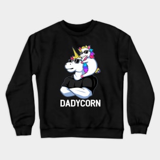 Dadcorn Fathers Day Gift Fathers Unicorn Dad Gift Crewneck Sweatshirt